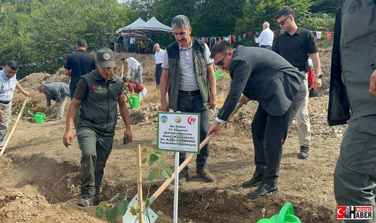 Kaymakam Kadir Yurdagül, “15 Temmuz Şehitleri Hatıra Ormanı”na Fidan Dikti