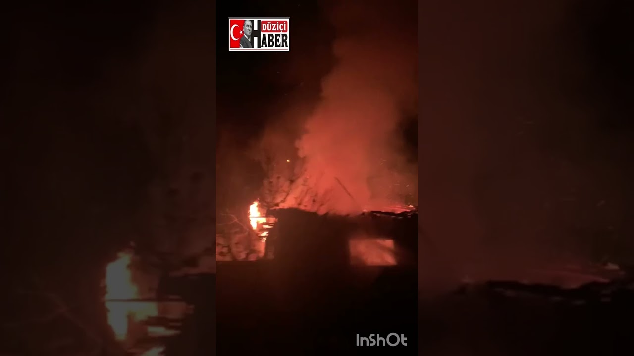Duzici öğretmen lisesi içerisinde bulunan tarihi bina yandı. #düziçi